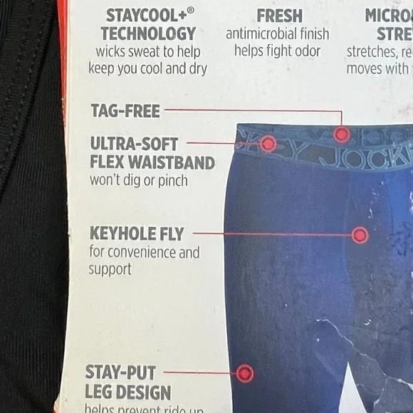 Men's ActiveMicro Midway Boxer Briefs Underwear Black in SIZE LARGE - 3 PAIRS - Picture 5 of 9